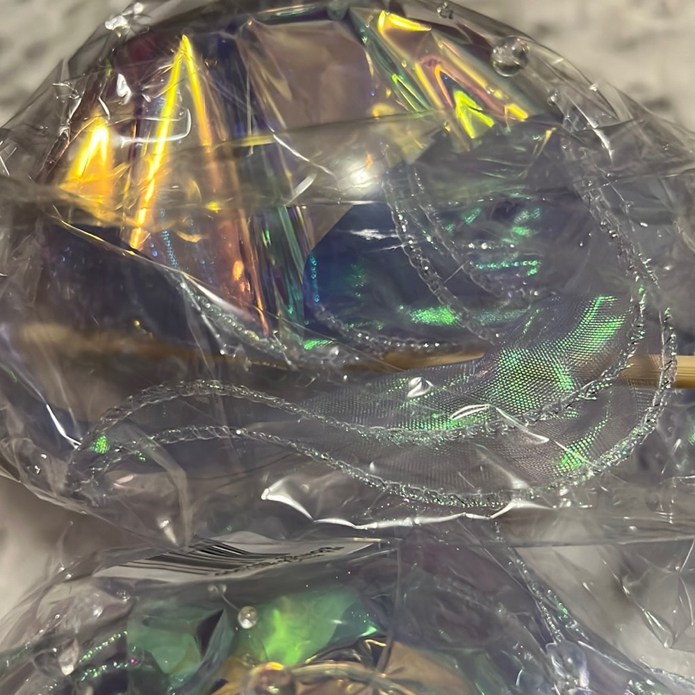 Jellyfish light ๐ชผ๐ PURPLE light up holographic 3 modes clear beads hanging - Picture 12 of 13